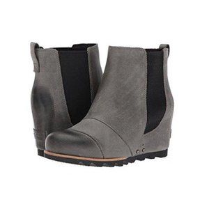 Sorel Lea Wedge Bootie Quarry Grey - Sz 8 - HTF NWT